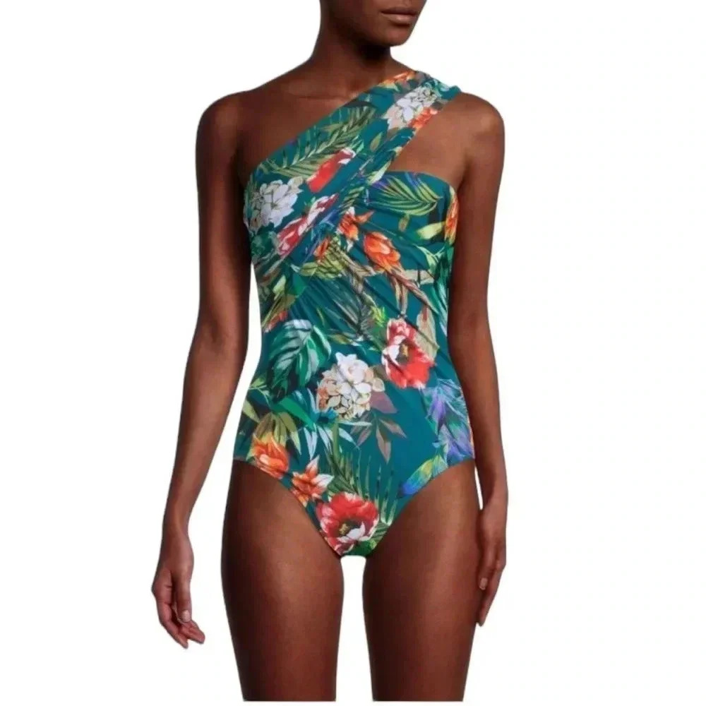 MAGICSUIT Serenity Goddess Tropical-Print One-Piece
Swimsuit Size 12